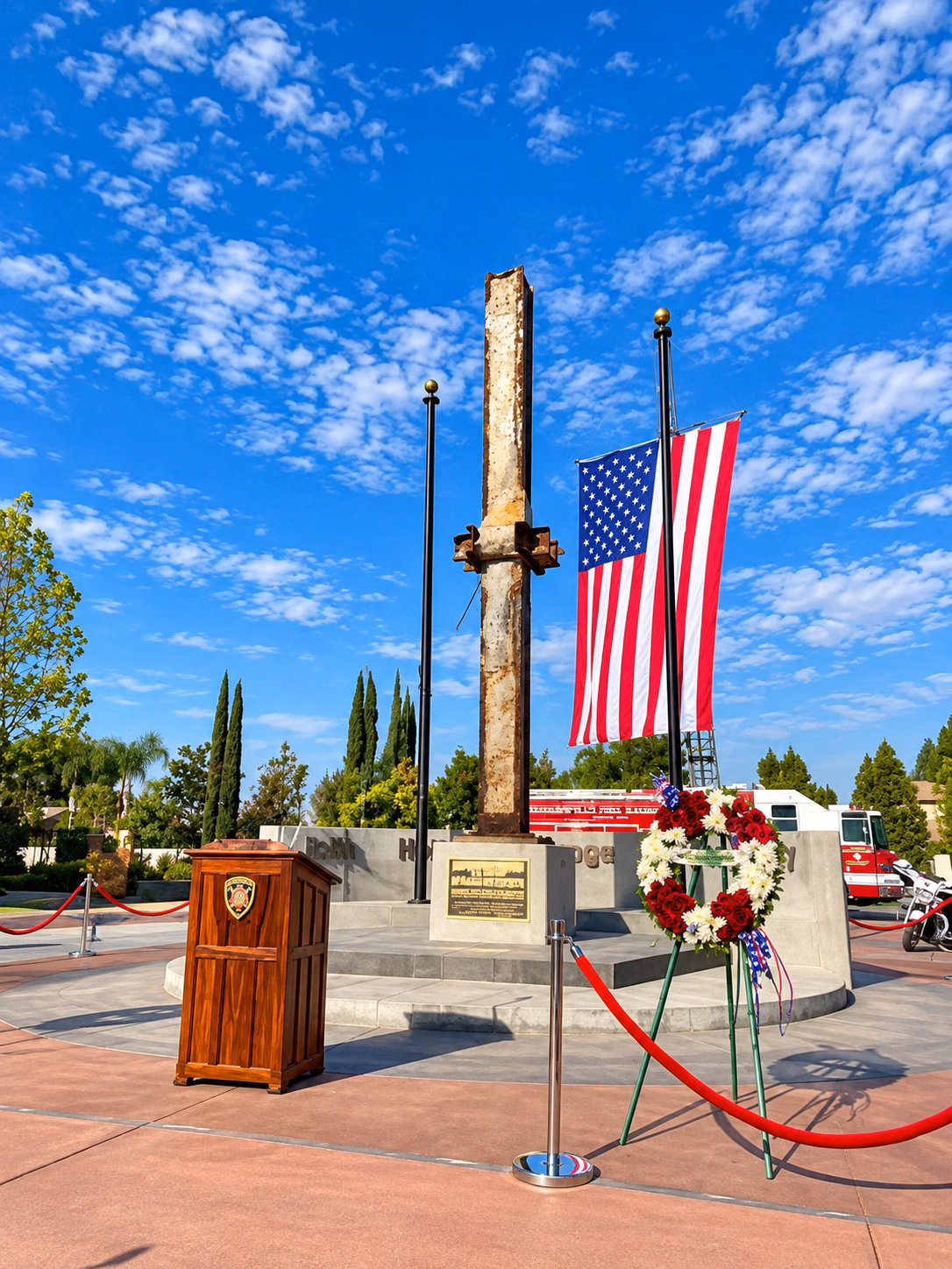 Bakersfield Fire Department 9-11 Memorial on Buena Vista Street