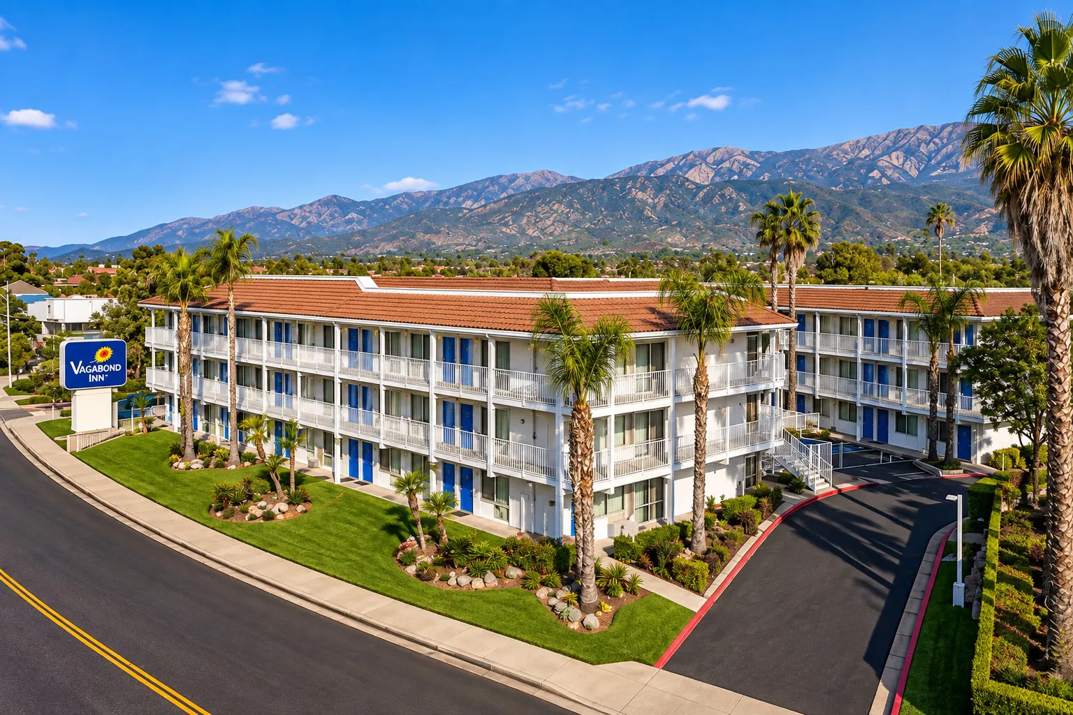 Exterior of the Vagabond Inn Santa Barbara North